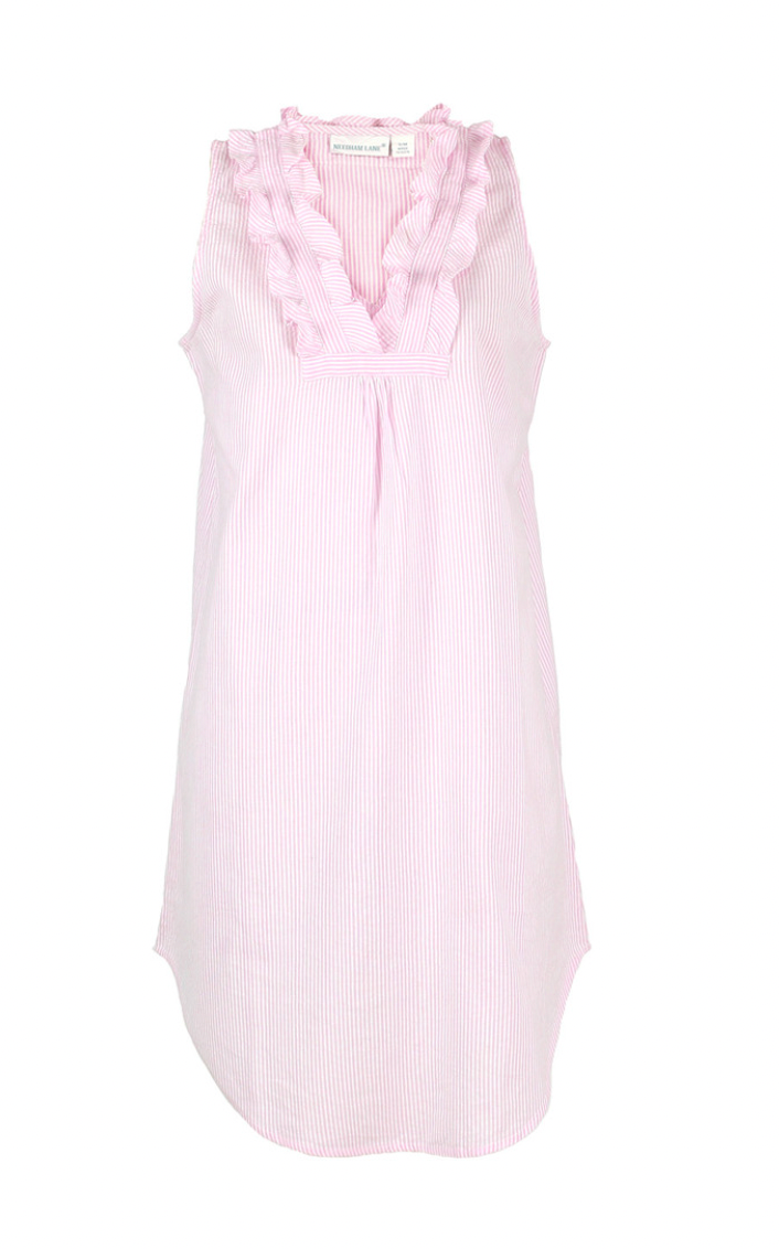 Pink Seersucker Nightgown